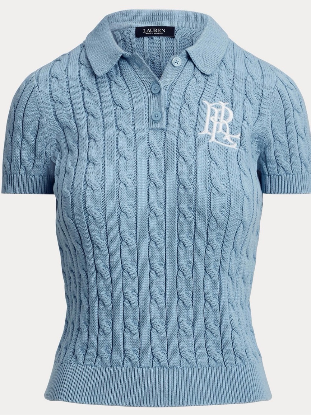 Lauren Ralph Lauren 
Women's Cable-Knit Polo Shirt - Picture 3 of 5
